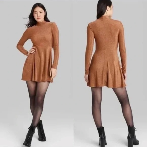 Wild Fable gold sparkly dress size small - Picture 4 of 4